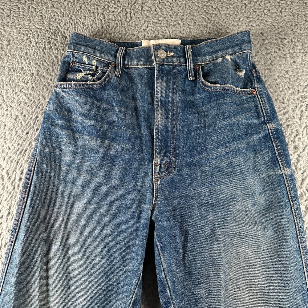 Mother Superior Jeans Womens 26 High Waisted Smokin Double Ankle‎ Blue - Picture 2 of 15